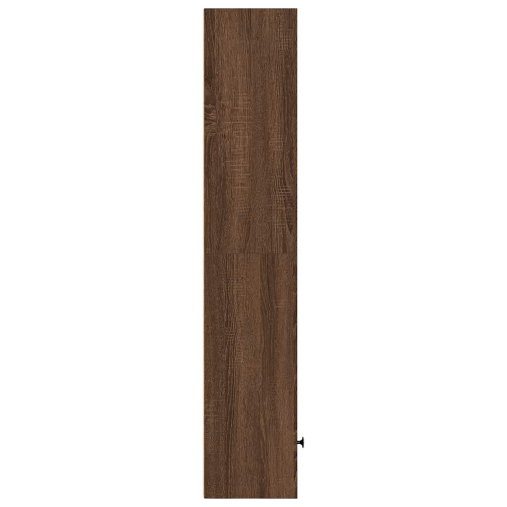 vidaXL Βιβλιοθήκη Καφέ Δρυς 31x24x127 εκ. από Επεξεργασμένο Ξύλο