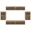 vidaXL Σετ επίπλου τηλεόρασης 8 pcs artisan δρυς Επεξεργασμένο ξύλο