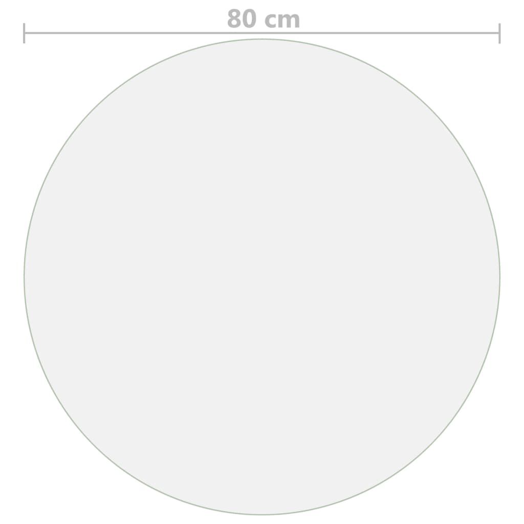 vidaXL Προστατευτικό Τραπεζιού Διαφανές Ø 80 εκ. / 2 χιλ. από PVC