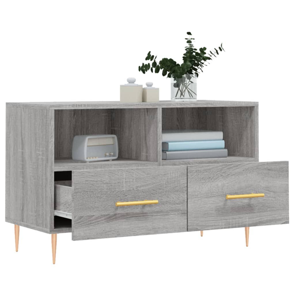 vidaXL Έπιπλο Τηλεόρασης Γκρι Sonoma 80x36x50 εκ. από Επεξεργ. Ξύλο