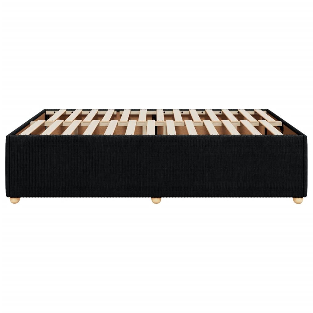 vidaXL Σκελετός Κρεβατιού Χωρίς Στρώμα Μαύρο 140x200 εκ.Υφασμάτινο