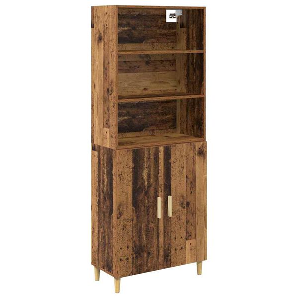 vidaXL Highboard &Pi;&alpha;&lambda;&iota;ό &Xi;ύ&lambda;&omicron; 69,5 x 32,5 x 180 &epsilon;&kappa; &Epsilon;&pi;&epsilon;&xi;&epsilon;&rho;&gamma;&alpha;&sigma;&mu;έ&nu;&omicron; &xi;ύ&lambda;&omicron;
