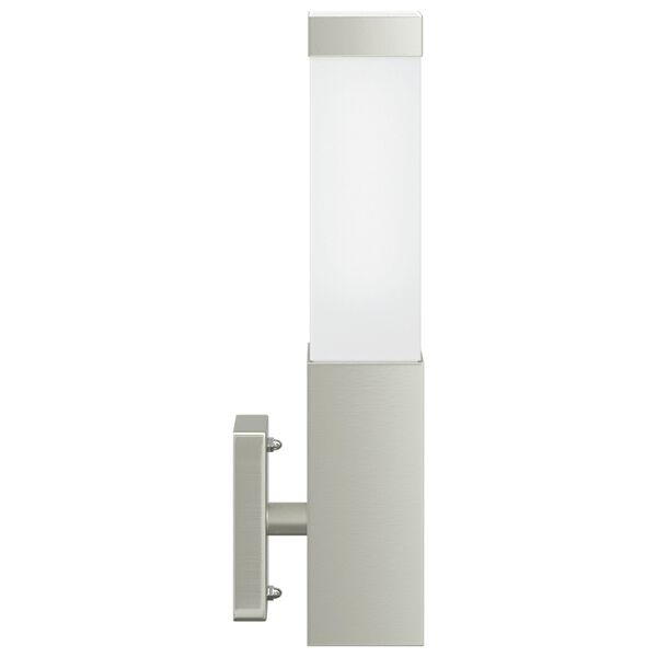 vidaXL Εξωτερικά Φωτιστικά Τοίχου 2 pcs Ασημί 10.5 x 6 x 35 εκ.