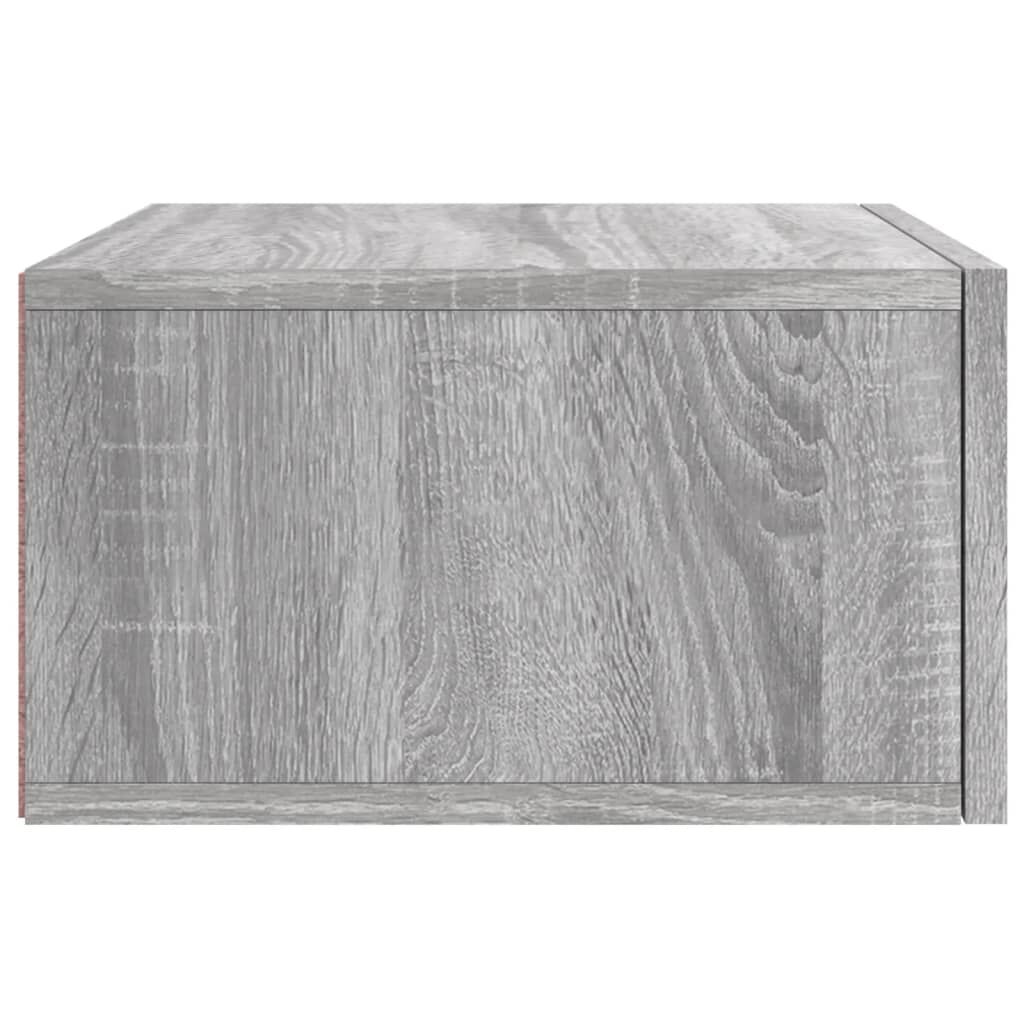 vidaXL Κομοδίνα Επιτοίχια 2 τεμ. Γκρι Sonoma 35 x 35 x 20 εκ.
