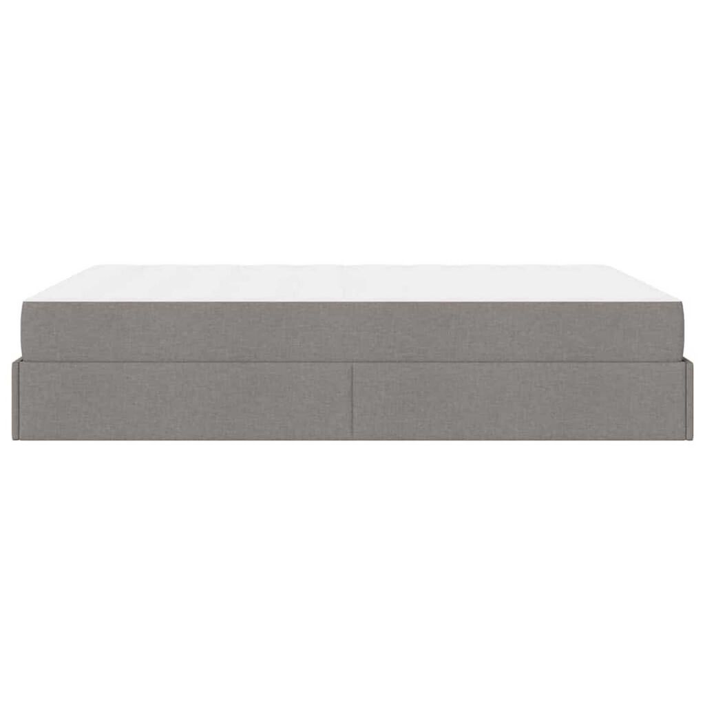 vidaXL Σκελετός Κρεβατιού με αποθήκευση Taupe 160 x 200 cm ύφασμα