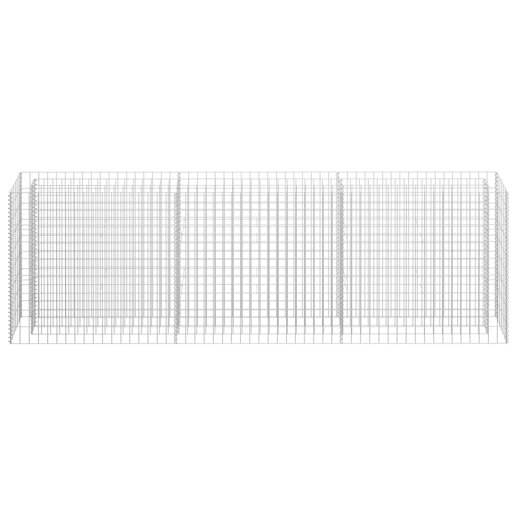 vidaXL Συρματοκιβώτιο-Γλάστρα Υπερυψωμένη 270x30x90 εκ. Γαλβ. Χάλυβας