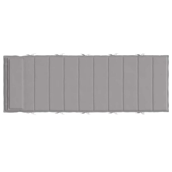 vidaXL Μαξιλάρι Ξαπλώστρας Γκρι 180x60x4 εκ. από Ύφασμα Oxford