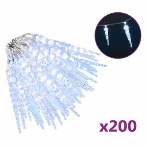 vidaXL &Chi;&rho;&iota;&sigma;&tau;&omicron;&upsilon;&gamma;&epsilon;&nu;&nu;&iota;ά&tau;&iota;&kappa;&omicron; &Phi;&omega;&tau;&iota;&sigma;&tau;&iota;&kappa;ό &mu;&epsilon; &Pi;&alpha;&gamma;ά&kappa;&iota; 200 LED &Psi;&upsilon;&chi;&rho;ό &Lambda;&epsilon;&upsilon;&kappa;ό 20 &mu;. &Alpha;&kappa;&rho;&upsilon;&lambda;&iota;&kappa;ό PVC