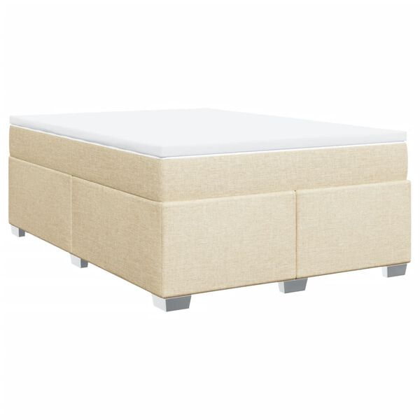 vidaXL &Kappa;&rho;&epsilon;&beta;ά&tau;&iota; Boxspring &mu;&epsilon; &Sigma;&tau;&rho;ώ&mu;&alpha; &Kappa;&rho;&epsilon;&mu; 160x200 &epsilon;&kappa;. &Upsilon;&phi;&alpha;&sigma;&mu;ά&tau;&iota;&nu;&omicron;