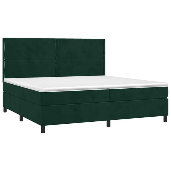 vidaXL &Kappa;&rho;&epsilon;&beta;ά&tau;&iota; Boxspring &mu;&epsilon; &Sigma;&tau;&rho;ώ&mu;&alpha; &Sigma;&kappa;&omicron;ύ&rho;&omicron; &Pi;&rho;ά&sigma;&iota;&nu;&omicron; 200x200&epsilon;&kappa;. &Beta;&epsilon;&lambda;&omicron;ύ&delta;&iota;&nu;&omicron;