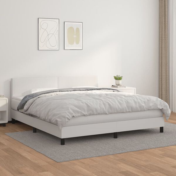 vidaXL &Kappa;&rho;&epsilon;&beta;ά&tau;&iota; Boxspring &mu;&epsilon; &Sigma;&tau;&rho;ώ&mu;&alpha; &Lambda;&epsilon;&upsilon;&kappa;ό 180x200 &epsilon;&kappa;. &Sigma;&upsilon;&nu;&theta;&epsilon;&tau;&iota;&kappa;ό &Delta;έ&rho;&mu;&alpha;
