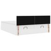 vidaXL Οθωμανικό κρεβάτι με στρώματα Λευκό 180x200cm Faux Leather