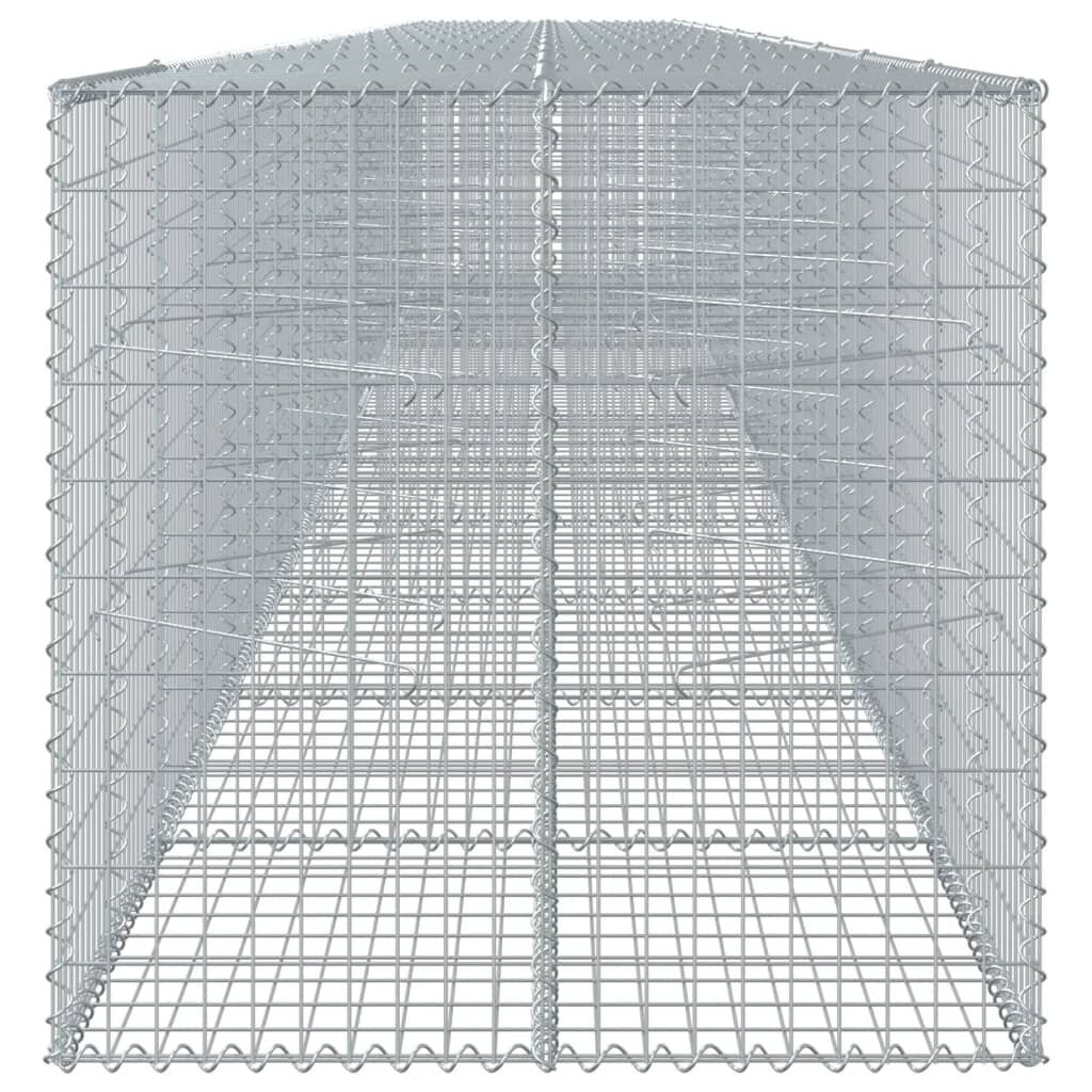 vidaXL Συρματοκιβώτιο με Κάλυμμα 1100x100x100 εκ. Γαλβανισμένο Χάλυβα