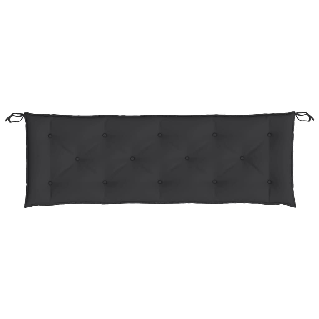 vidaXL Μαξιλάρι Πάγκου Κήπου Μαύρο 150x50x7 εκ. Ύφασμα Oxford