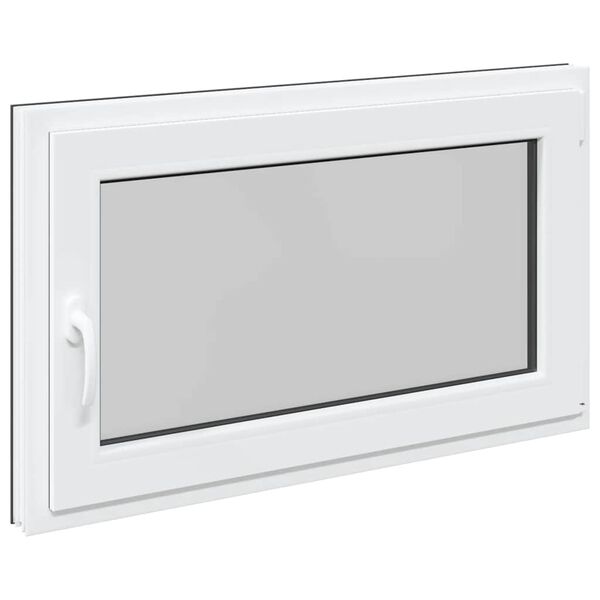 vidaXL Παράθυρο Υπογείου "RISOR" 100x70 εκ. Ανακλινόμενο & Περιστρεφόμενο DIN Δεξί Ανθρακί