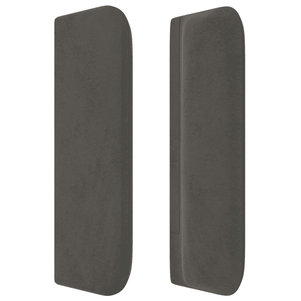 vidaXL Κρεβάτι Boxspring με Στρώμα Σκούρο Γκρι 80x200 εκ. Βελούδινο