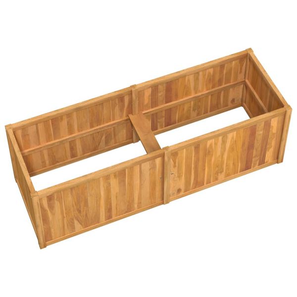 vidaXL Ζαρντινιέρα Υπερυψωμένη 150 x 50 x 50 εκ. από Μασίφ Ξύλο Teak