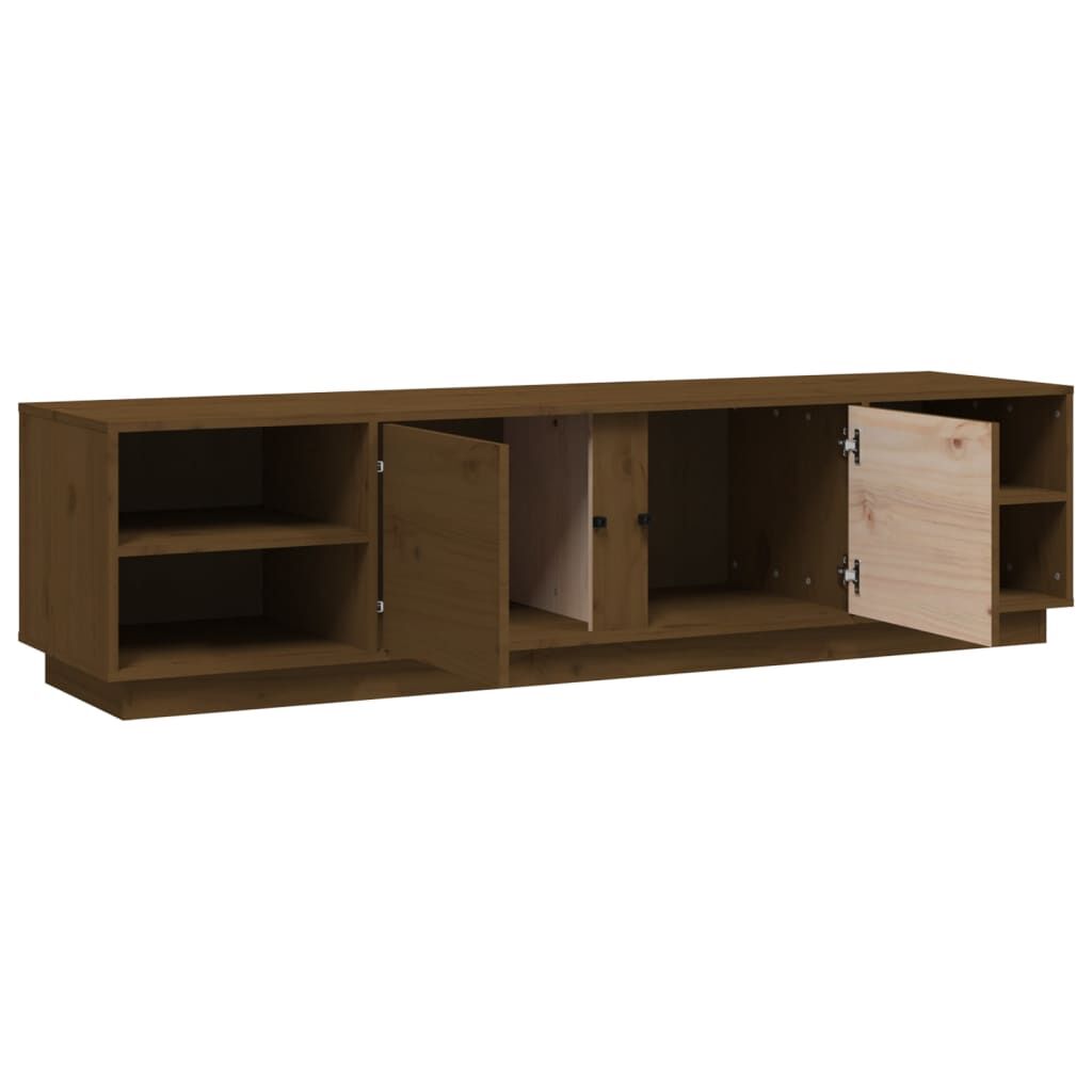 vidaXL Έπιπλο Τηλεόρασης Καφέ Μελί 156x40x40 εκ. από Μασίφ Ξύλο Πεύκου