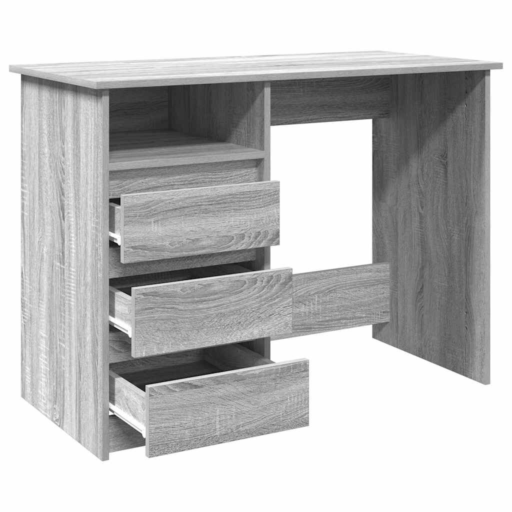 vidaXL Γραφείο Γκρι Sonoma 102x50x75 εκ. από Επεξεργασμένο Ξύλο