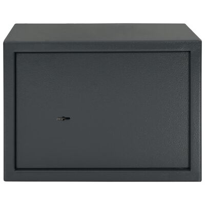 vidaXL Χρηματοκιβώτιο με Κλειδί Σκούρο Γκρι 35 x 25 x 25 εκ. Ατσάλινο
