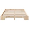 vidaXL Κρεβάτι δαπέδου με αποθήκευση Καφέ 140 x 210 cm ξύλο