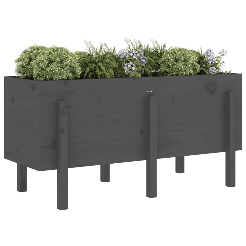 vidaXL Ζαρντινιέρα Υπερυψωμένη 121 x 50 x 57 εκ. από Μασίφ Ξύλο Πεύκου