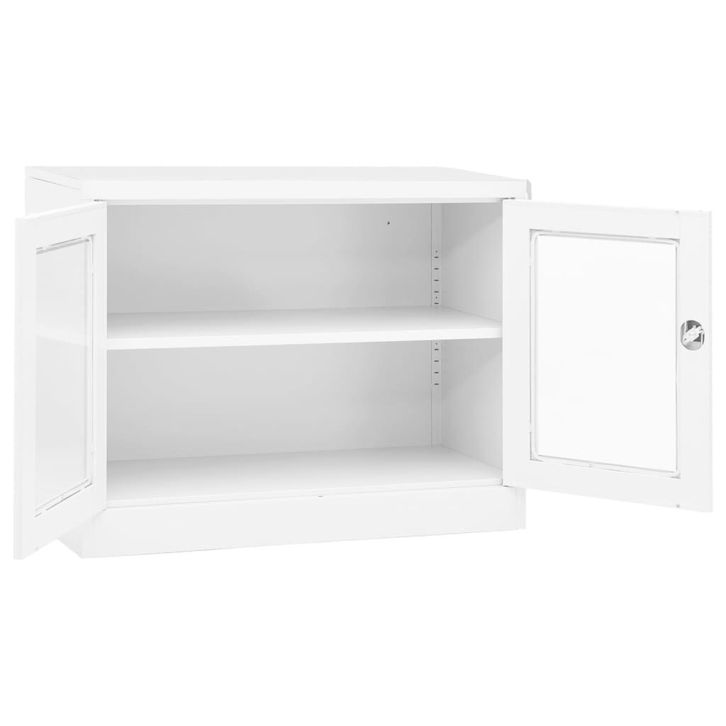 vidaXL Ντουλάπα Γραφείου 90 x 40 x 70 εκ. Λευκή Ατσάλινη
