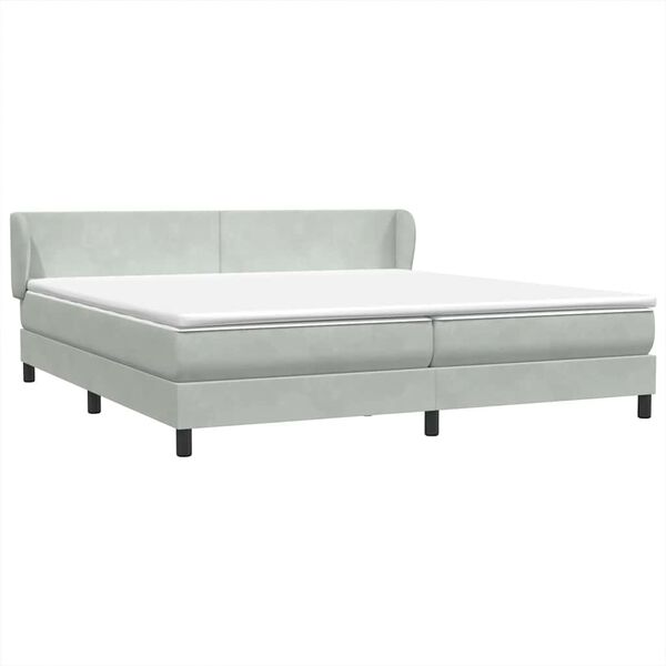 vidaXL Box Spring &kappa;&rho;&epsilon;&beta;ά&tau;&iota; &mu;&epsilon; &sigma;&tau;&rho;ώ&mu;&alpha;&tau;&alpha; &alpha;&nu;&omicron;&iota;&chi;&tau;ό &gamma;&kappa;&rho;&iota; 180x210 cm Velvet