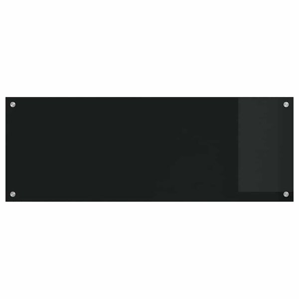 vidaXL Πίσω Πάνελ Κουζίνας 2 pcs Μαύρο 110 x 40 cm σκληρυμένο γυαλί
