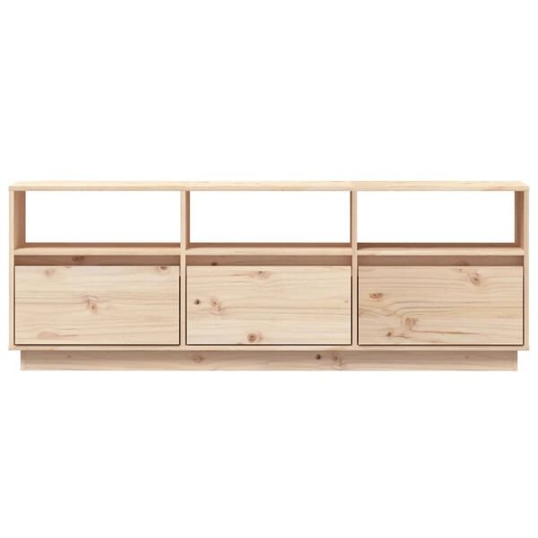 vidaXL Έπιπλο Τηλεόρασης 140 x 37 x 50 εκ. από Μασίφ Ξύλο Πεύκου