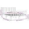 vidaXL Πλαίσιο Κρεβατιού με Κεφαλάρι Μαύρο 160 x 200 εκ. Μασίφ Ξύλο