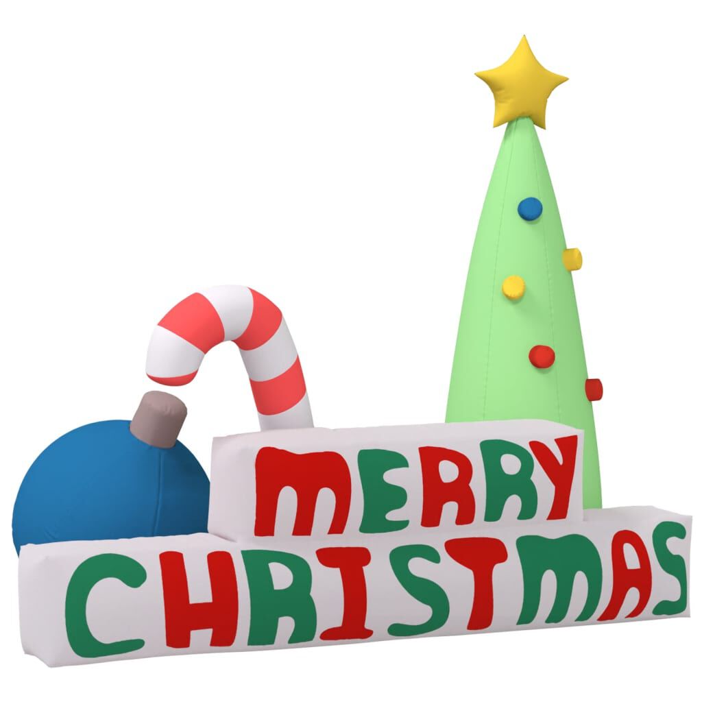 vidaXL Διακοσμητικό Φουσκωτό Merry Christmas με LED 197 εκ.