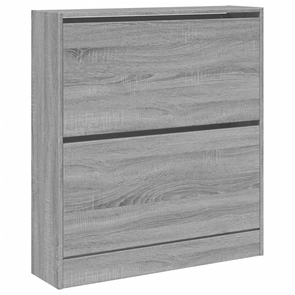 vidaXL Παπουτσοθήκη Γκρι Sonoma 80x21x87,5 εκ. από Επεξεργ. Ξύλο