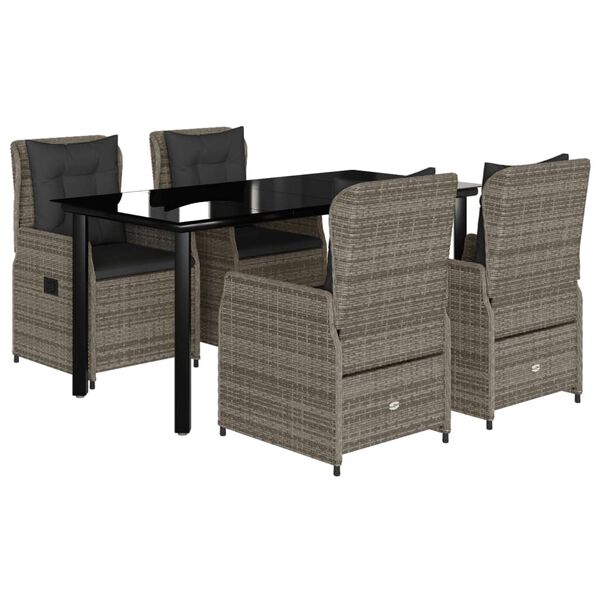 vidaXL &Sigma;&epsilon;&tau; &Tau;&rho;&alpha;&pi;&epsilon;&zeta;&alpha;&rho;ί&alpha;&sigmaf; &Kappa;ή&pi;&omicron;&upsilon; 5 &tau;&epsilon;&mu;. &Gamma;&kappa;&rho;&iota; &Sigma;&upsilon;&nu;&theta;. &Rho;&alpha;&tau;ά&nu; &mu;&epsilon; &Mu;&alpha;&xi;&iota;&lambda;ά&rho;&iota;&alpha;