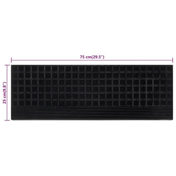 vidaXL Πατάκια Σκάλας 10 τεμ. 25 x 75 εκ. από Καουτσούκ