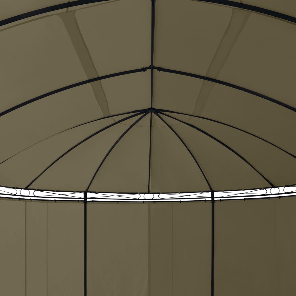 vidaXL Κιόσκι με Κουρτίνες Taupe 520 x 349 x 255 εκ. 180 γρ./μ²