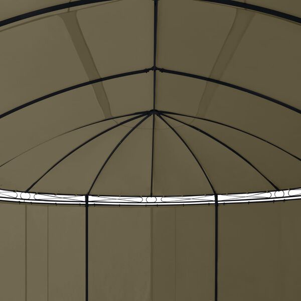 vidaXL Κιόσκι με Κουρτίνες Taupe 520 x 349 x 255 εκ. 180 γρ./μ²