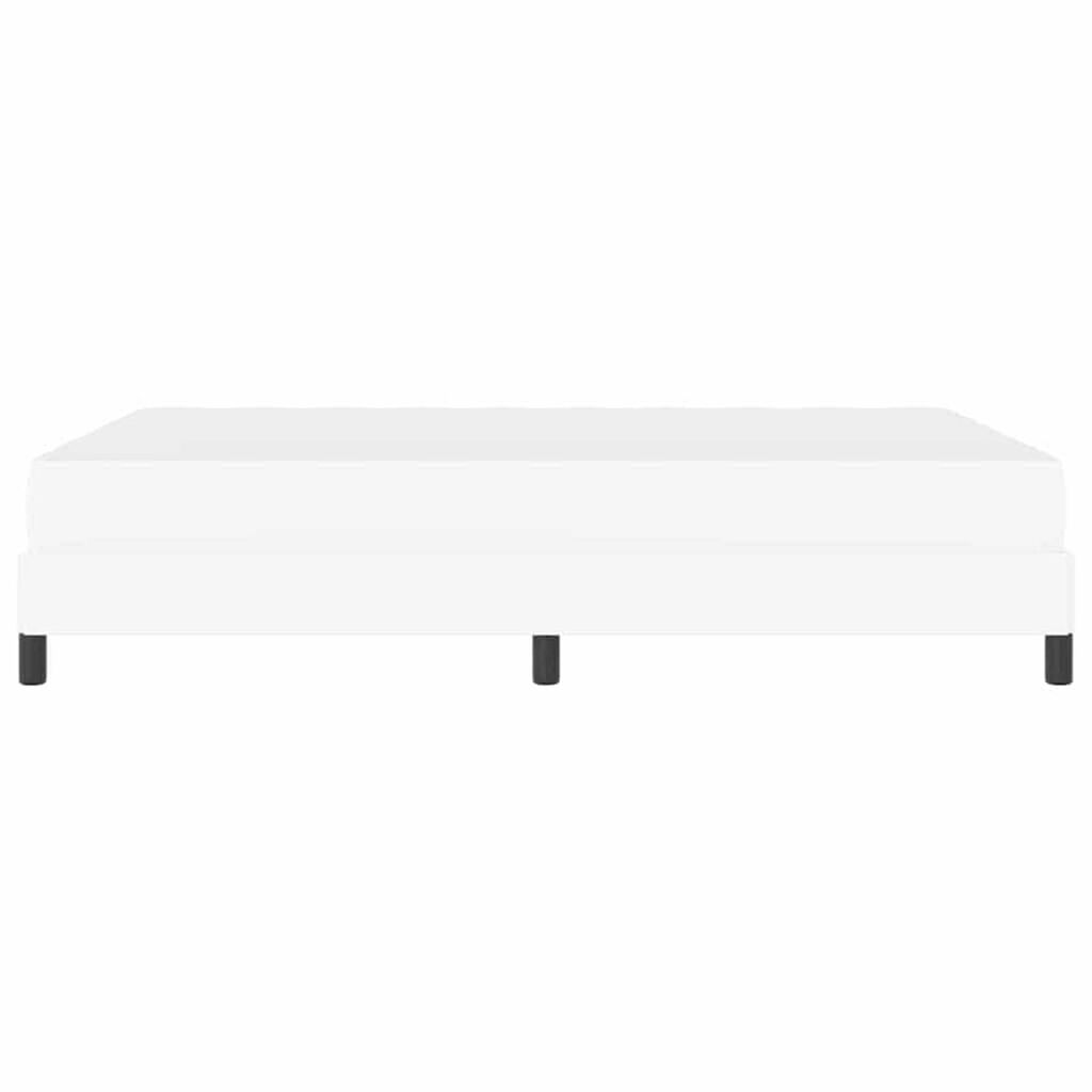 vidaXL Κρεβάτι με στρώμα Καθαρό Λευκό 160 x 200 cm Τεχνητό δέρμα