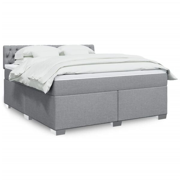 vidaXL &Kappa;&rho;&epsilon;&beta;ά&tau;&iota; Boxspring &mu;&epsilon; &Sigma;&tau;&rho;ώ&mu;&alpha; &Alpha;&nu;&omicron;&iota;&chi;&tau;ό &Gamma;&kappa;&rho;&iota; 180x200 &epsilon;&kappa;. &Upsilon;&phi;&alpha;&sigma;&mu;ά&tau;&iota;&nu;&omicron;