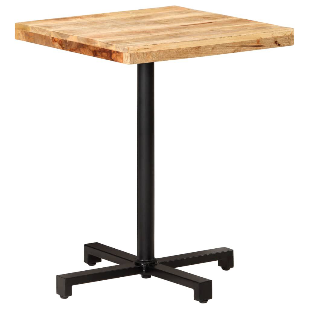 vidaXL Τραπέζι Bistro Τετράγωνο 60x60x75 εκ. Ακατέργαστο Ξύλο Μάνγκο