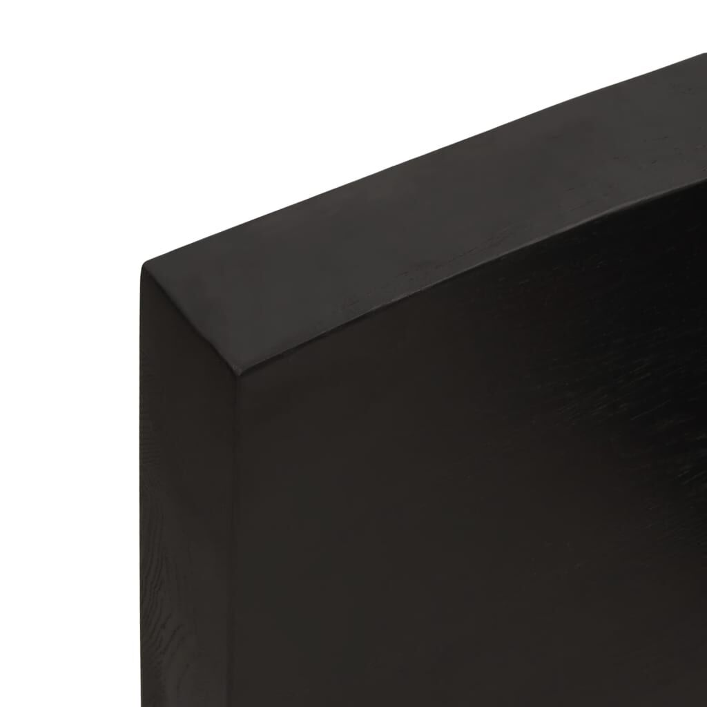 vidaXL Επιφ Τραπεζιού Αν Καφέ 80x50x(2-6)εκ. Ακατέργ. Μασίφ Ξύλο Δρυός