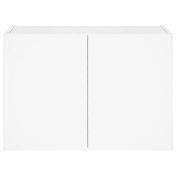 vidaXL Έπιπλο Τοίχου Τηλεόρασης με LED Λευκό 60x35x41 εκ.