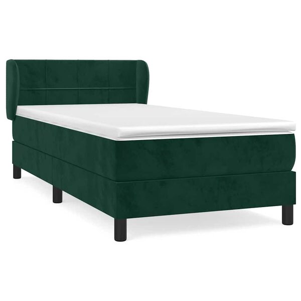 vidaXL &Kappa;&rho;&epsilon;&beta;ά&tau;&iota; Boxspring &mu;&epsilon; &Sigma;&tau;&rho;ώ&mu;&alpha; &Sigma;&kappa;&omicron;ύ&rho;&omicron; &Pi;&rho;ά&sigma;&iota;&nu;&omicron; 90x190 &epsilon;&kappa;. &Beta;&epsilon;&lambda;&omicron;ύ&delta;&iota;&nu;&omicron;
