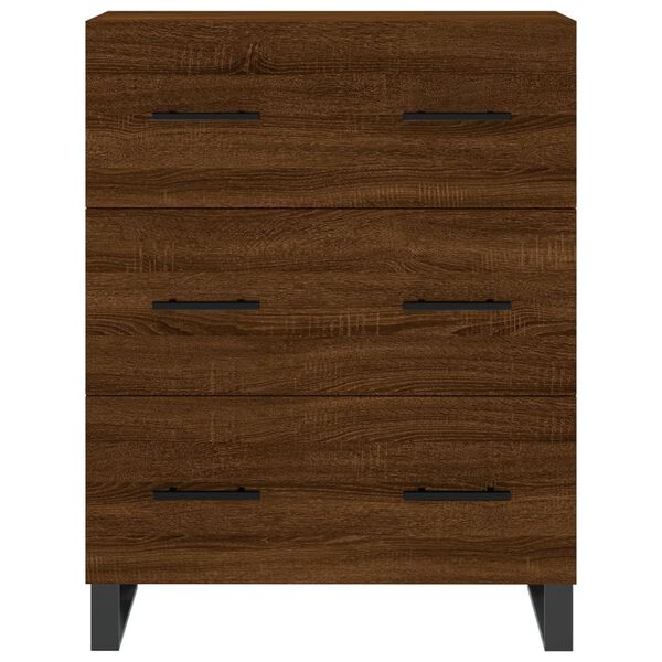 vidaXL Ντουλάπι Καφέ Δρυς 69,5 x 34 x 180 εκ. από Επεξεργασμένο Ξύλο