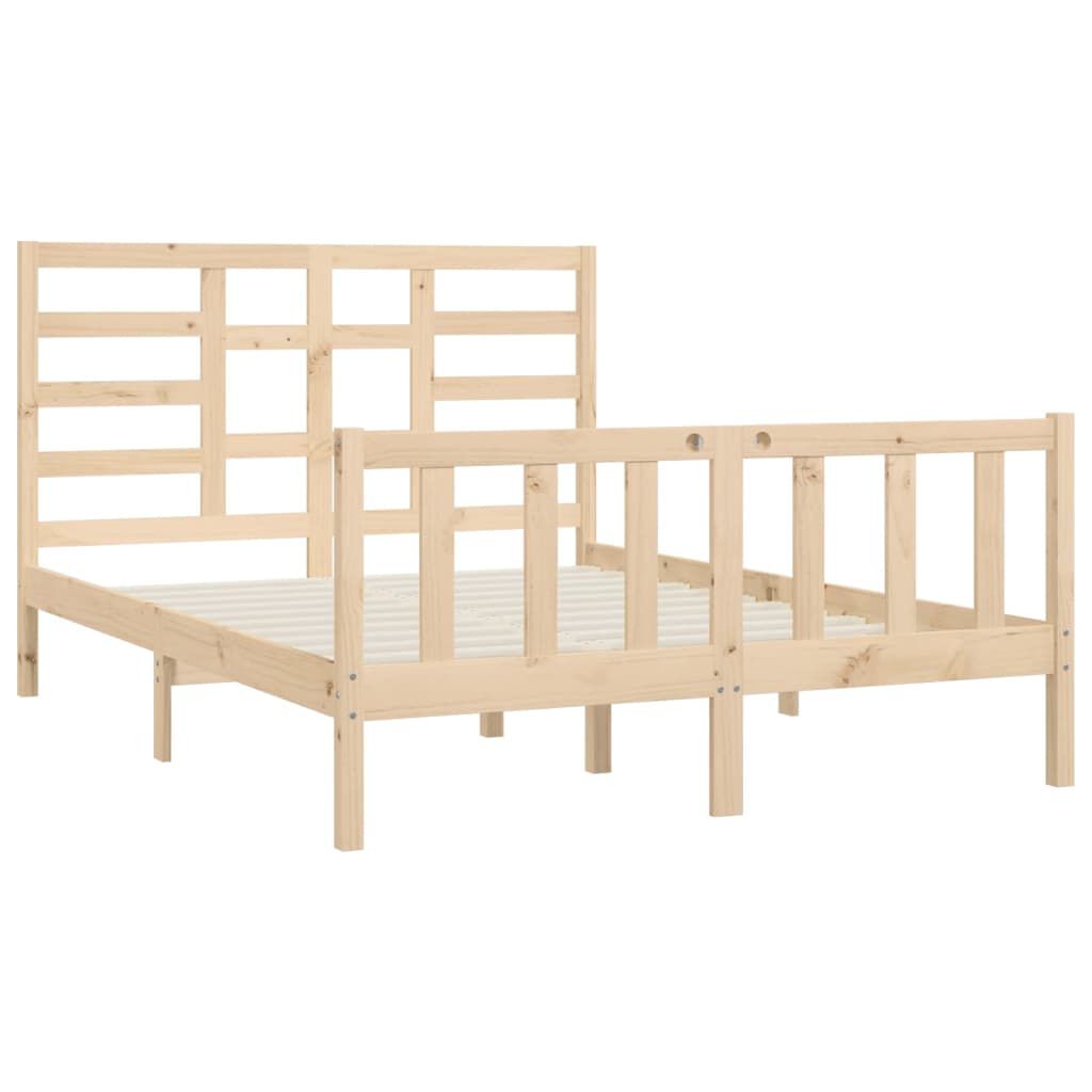 vidaXL Πλαίσιο Κρεβατιού 150 x 200 εκ. Μασίφ Ξύλο King Size