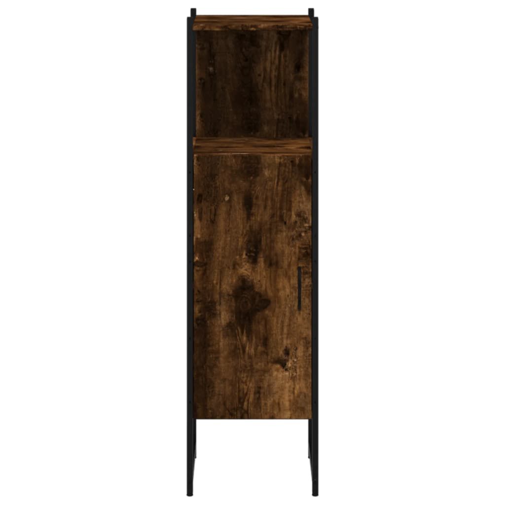 vidaXL Ντουλάπι Μπάνιου Καπνιστή Δρυς 33x33x120,5 εκ. Επεξεργ. Ξύλο