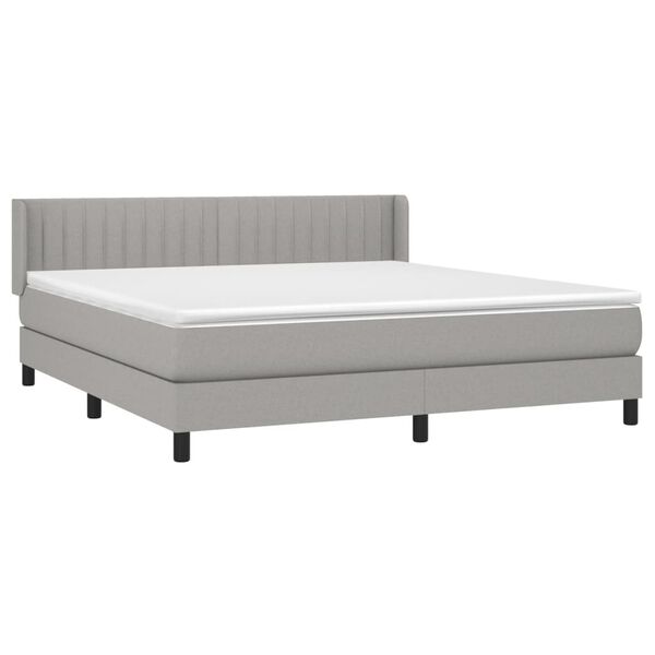 vidaXL &Kappa;&rho;&epsilon;&beta;ά&tau;&iota; Boxspring &mu;&epsilon; &Sigma;&tau;&rho;ώ&mu;&alpha; &Alpha;&nu;. &Pi;&rho;ά&sigma;&iota;&nu;&omicron; 160x200&epsilon;&kappa; &Upsilon;&phi;&alpha;&sigma;&mu;ά&tau;&iota;&nu;&omicron;