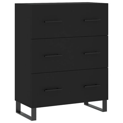 vidaXL Ντουλάπι Μαύρο 69,5x34x180 εκ. από Επεξεργασμένο Ξύλο