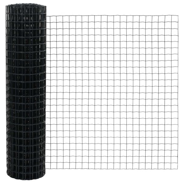 vidaXL Φράχτης Εuro Γκρι 1 x 25 m Σίδηρος με επικάλυψη PVC