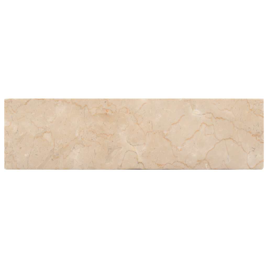vidaXL Νιπτήρας Γυαλιστερό Κρεμ 45 x 30 x 12 εκ. Μαρμάρινος